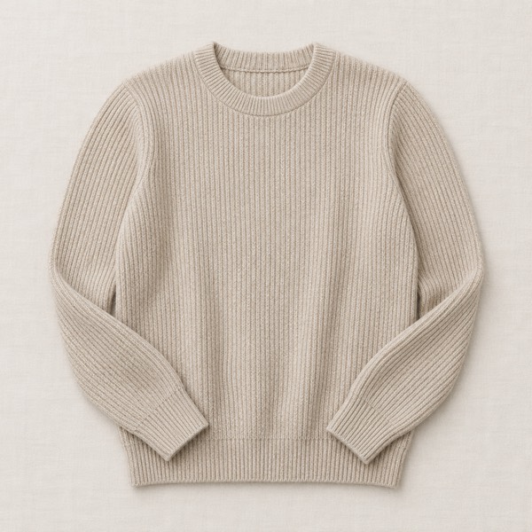 Oat rib crewneck