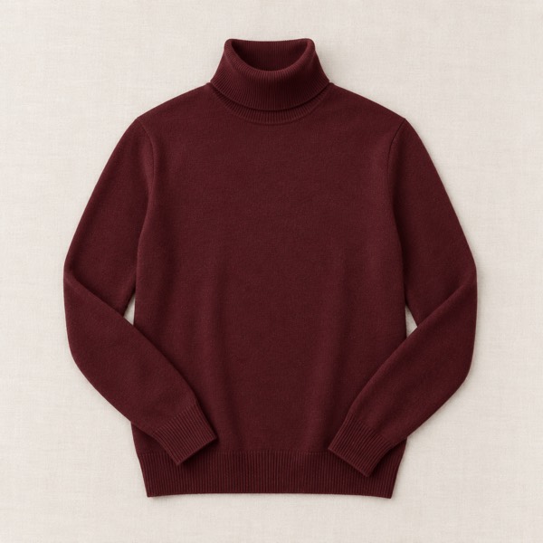 Burgundy turtleneck