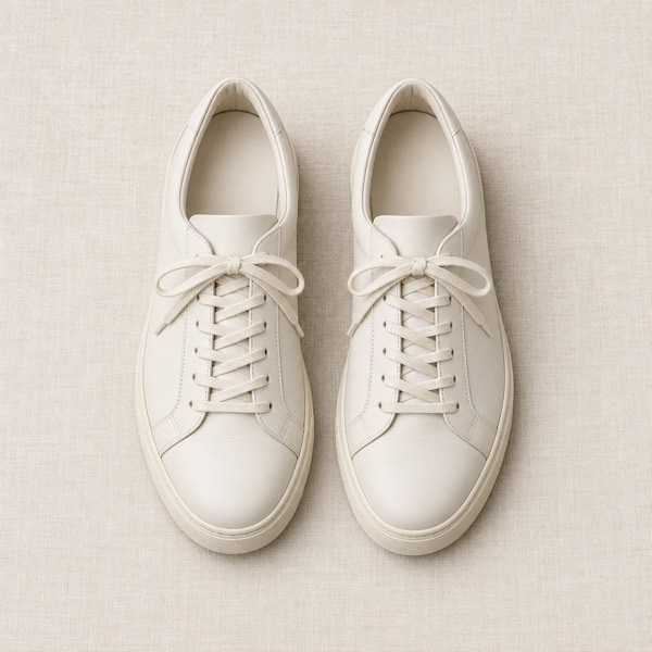 White leather sneakers